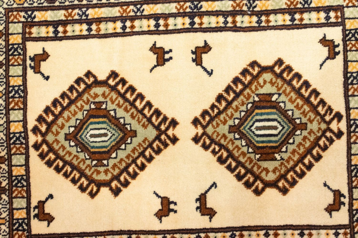 Turkaman-matta - 87 x 64 cm - blå