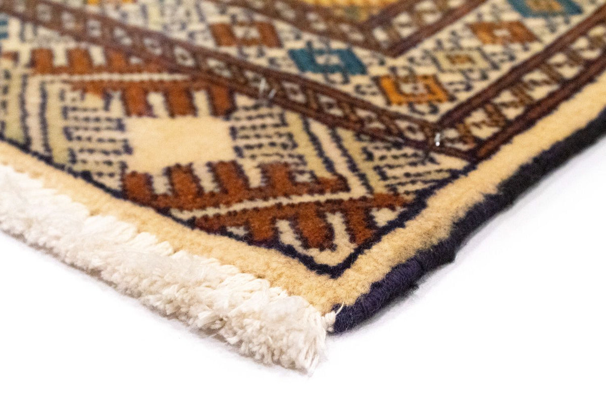 Turkaman-matta - 89 x 64 cm - blå