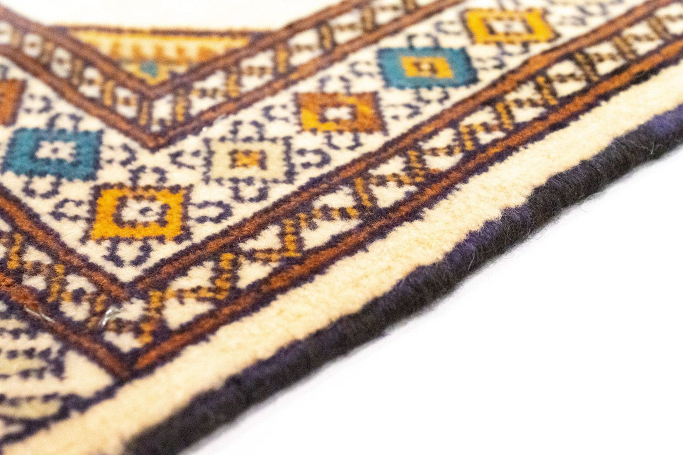 Turkaman-matta - 89 x 64 cm - blå