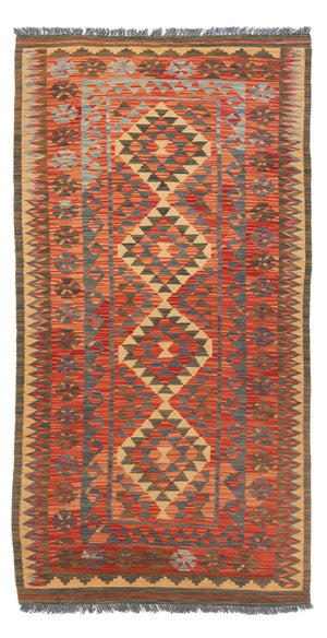 Runner Kelim Carpet - Splash - 206 x 98 cm - flerfärgad