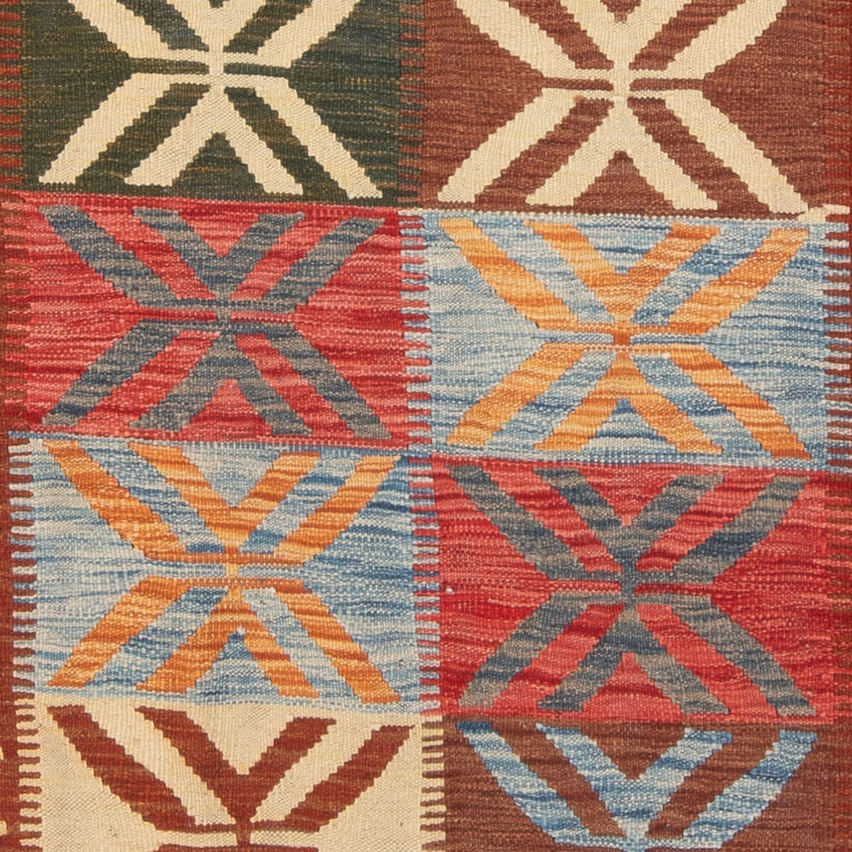 Kelim Carpet - Splash - 204 x 158 cm - flerfärgad