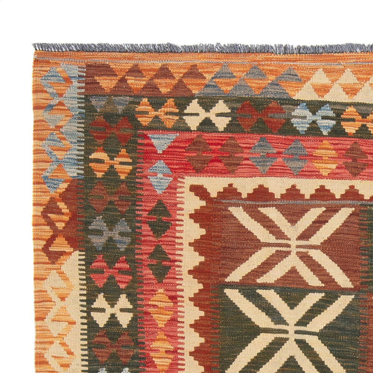 Kelim Carpet - Splash - 204 x 158 cm - flerfärgad