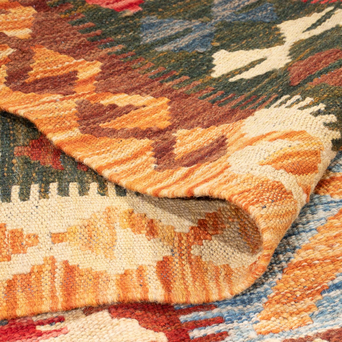 Kelim Carpet - Splash - 204 x 158 cm - flerfärgad