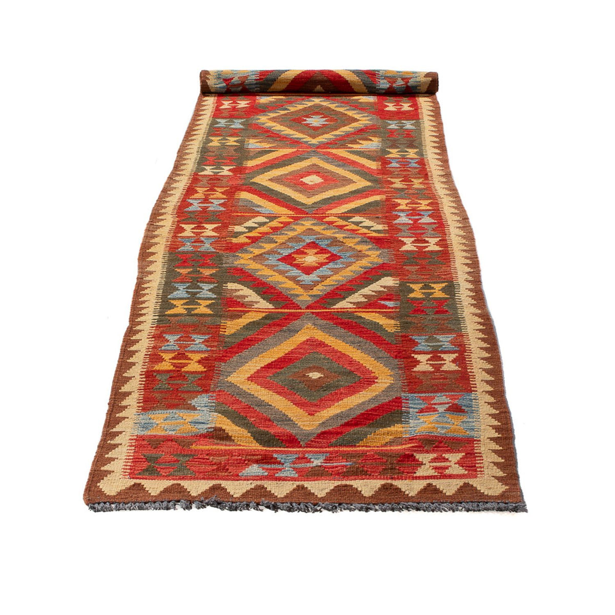 Runner Kelim Carpet - Splash - 304 x 76 cm - flerfärgad