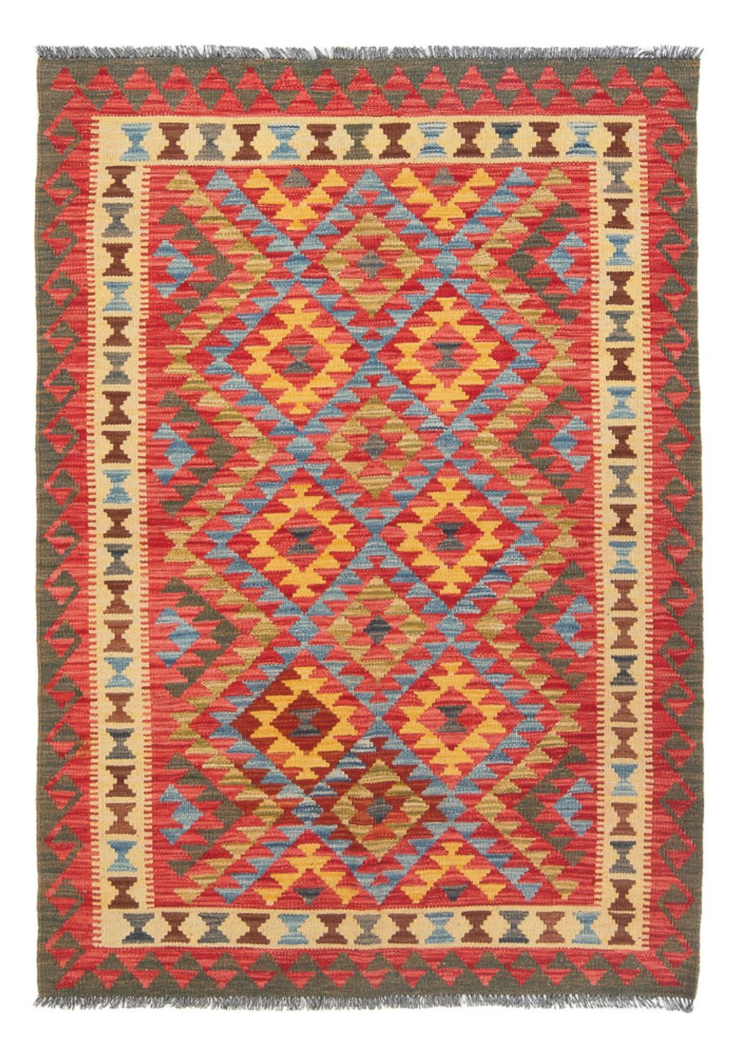 Kelim Carpet - Splash - 152 x 112 cm - flerfärgad