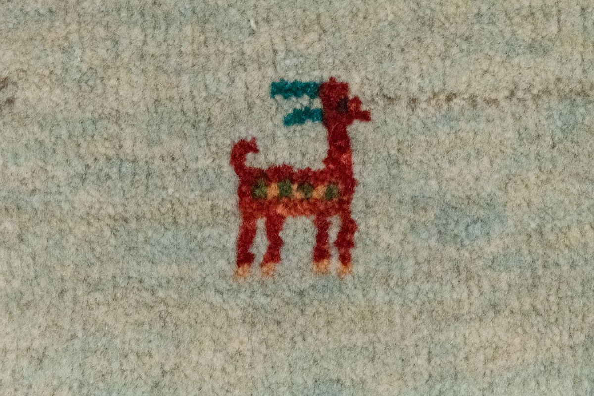 Gabbeh-matta - persisk - 60 x 40 cm - flerfärgad