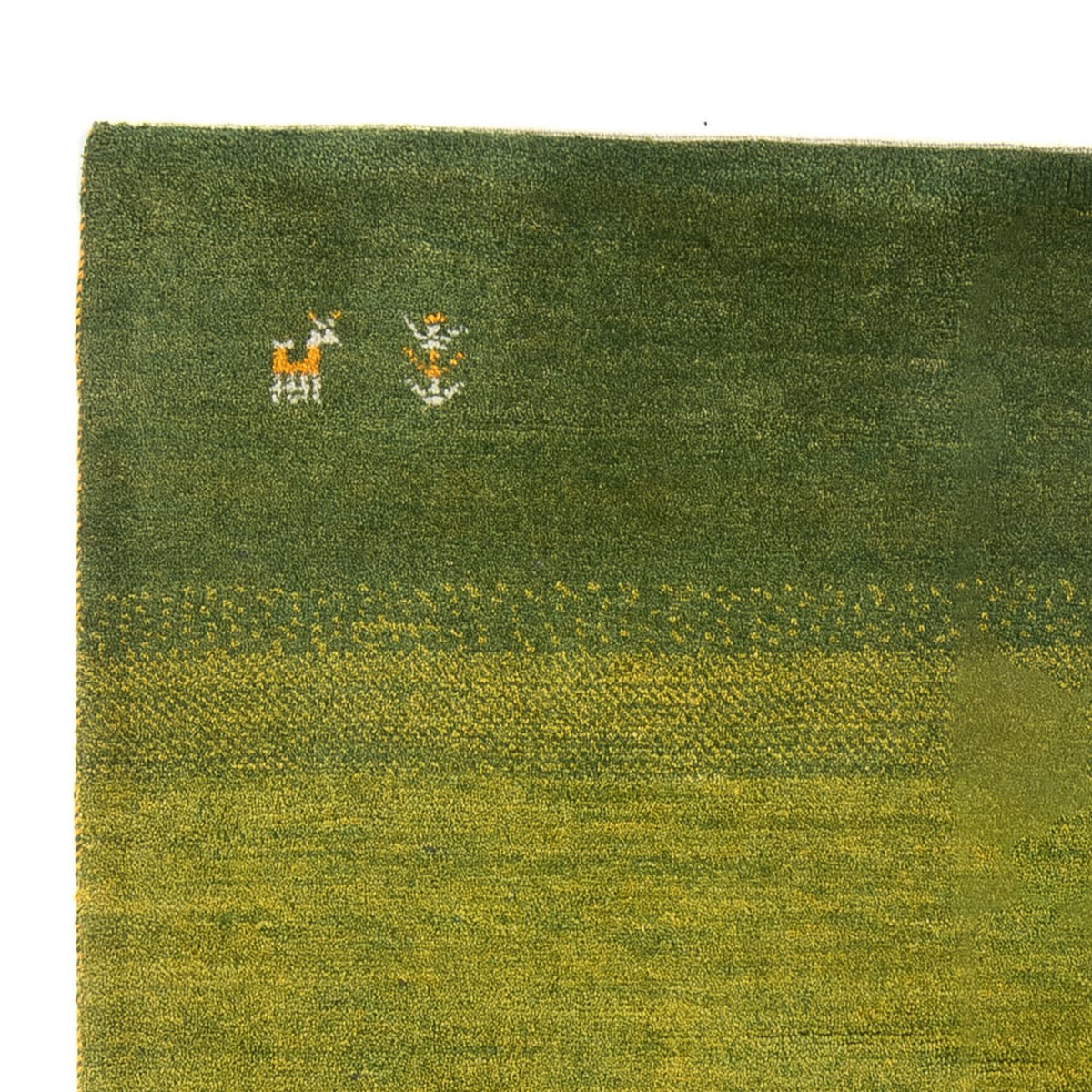 Gabbeh-matta - persisk - 201 x 148 cm - grön