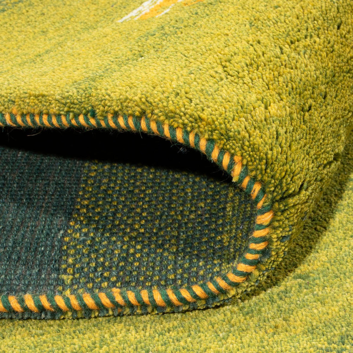 Gabbeh-matta - persisk - 201 x 148 cm - grön