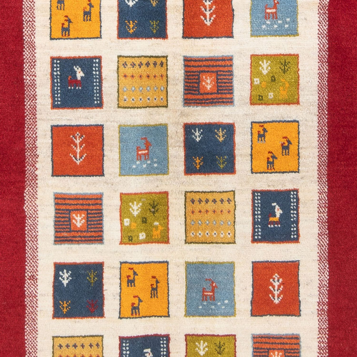 Gabbeh-matta - persisk - 204 x 157 cm - flerfärgad