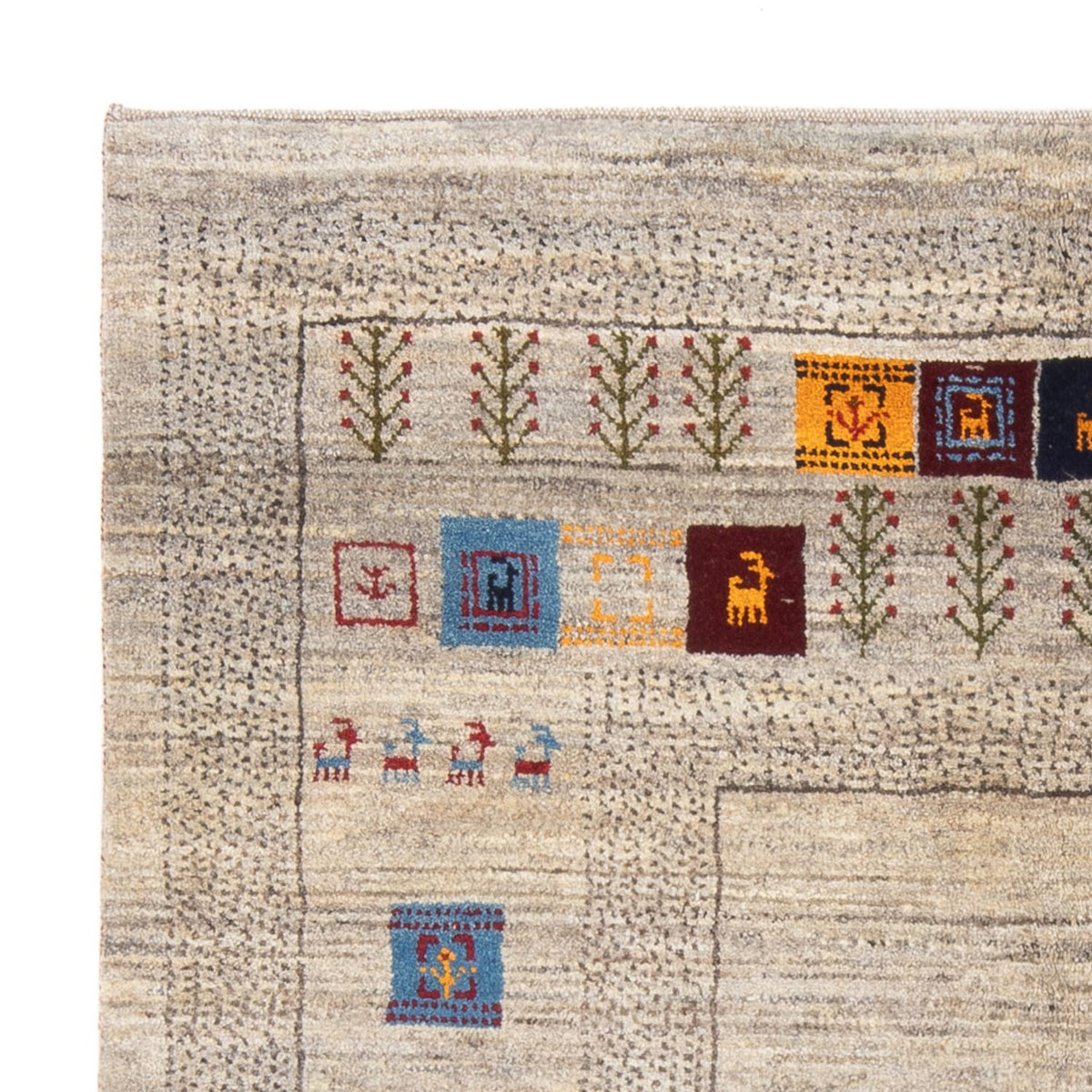 Gabbeh-matta - persisk - 196 x 155 cm - flerfärgad