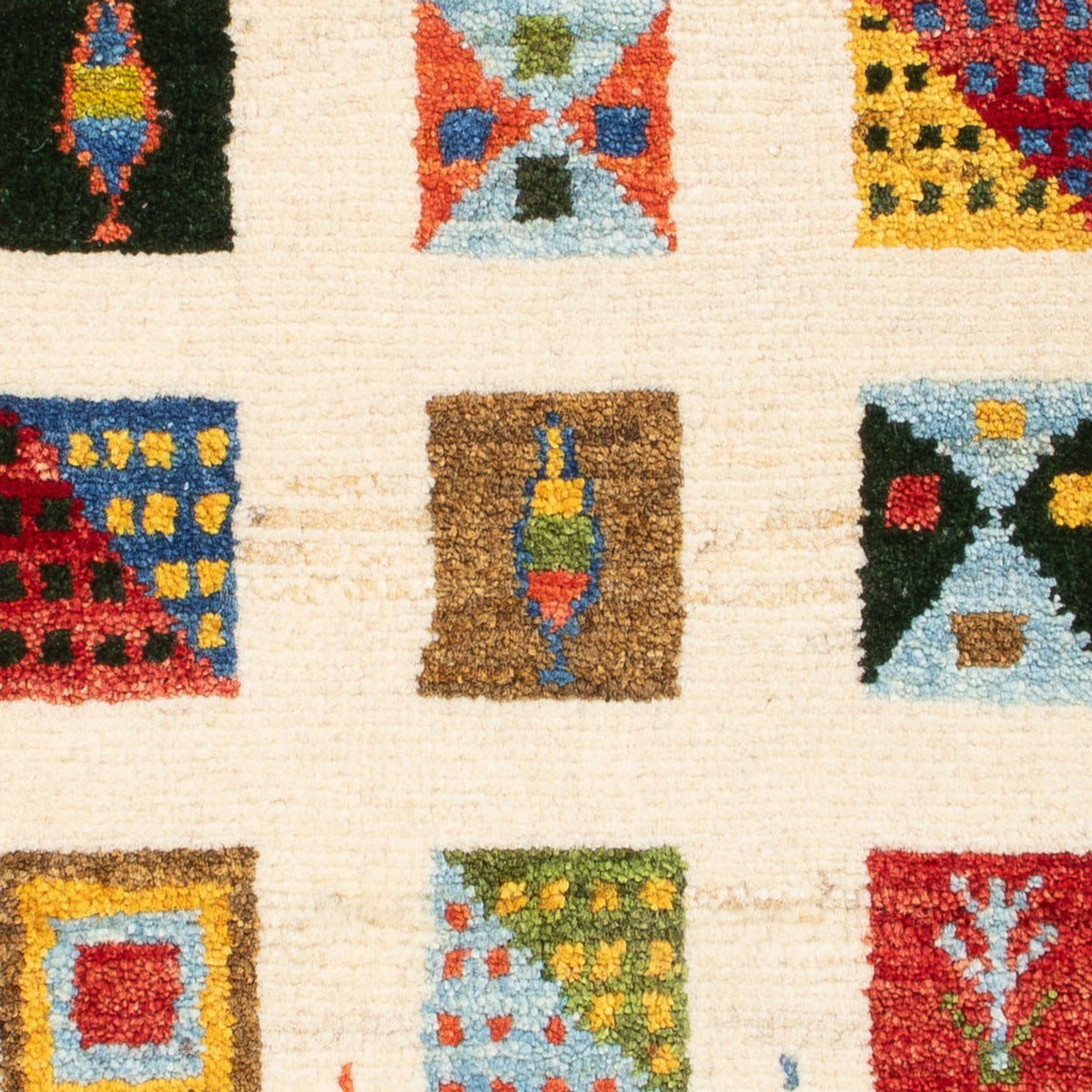 Gabbeh-matta - persisk - 87 x 60 cm - flerfärgad