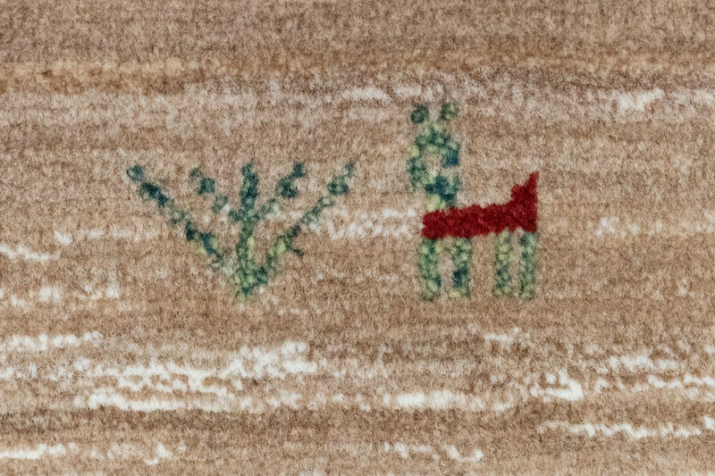 Gabbeh-matta - persisk - 60 x 40 cm - brun