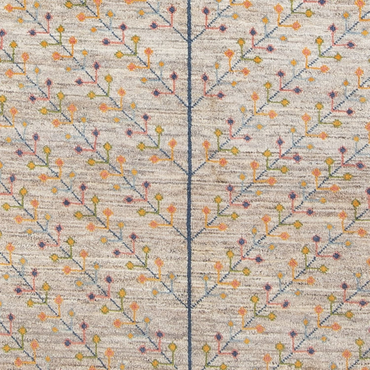 Gabbeh-matta - persisk - 200 x 151 cm - mörk beige