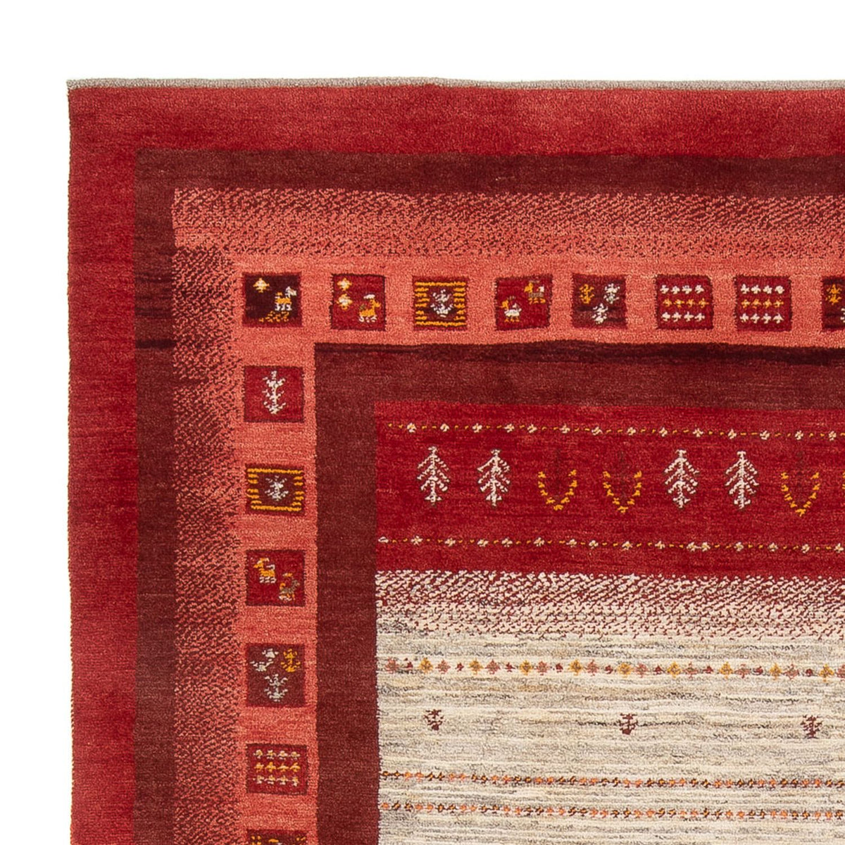 Gabbeh-matta - persisk - 240 x 205 cm - flerfärgad