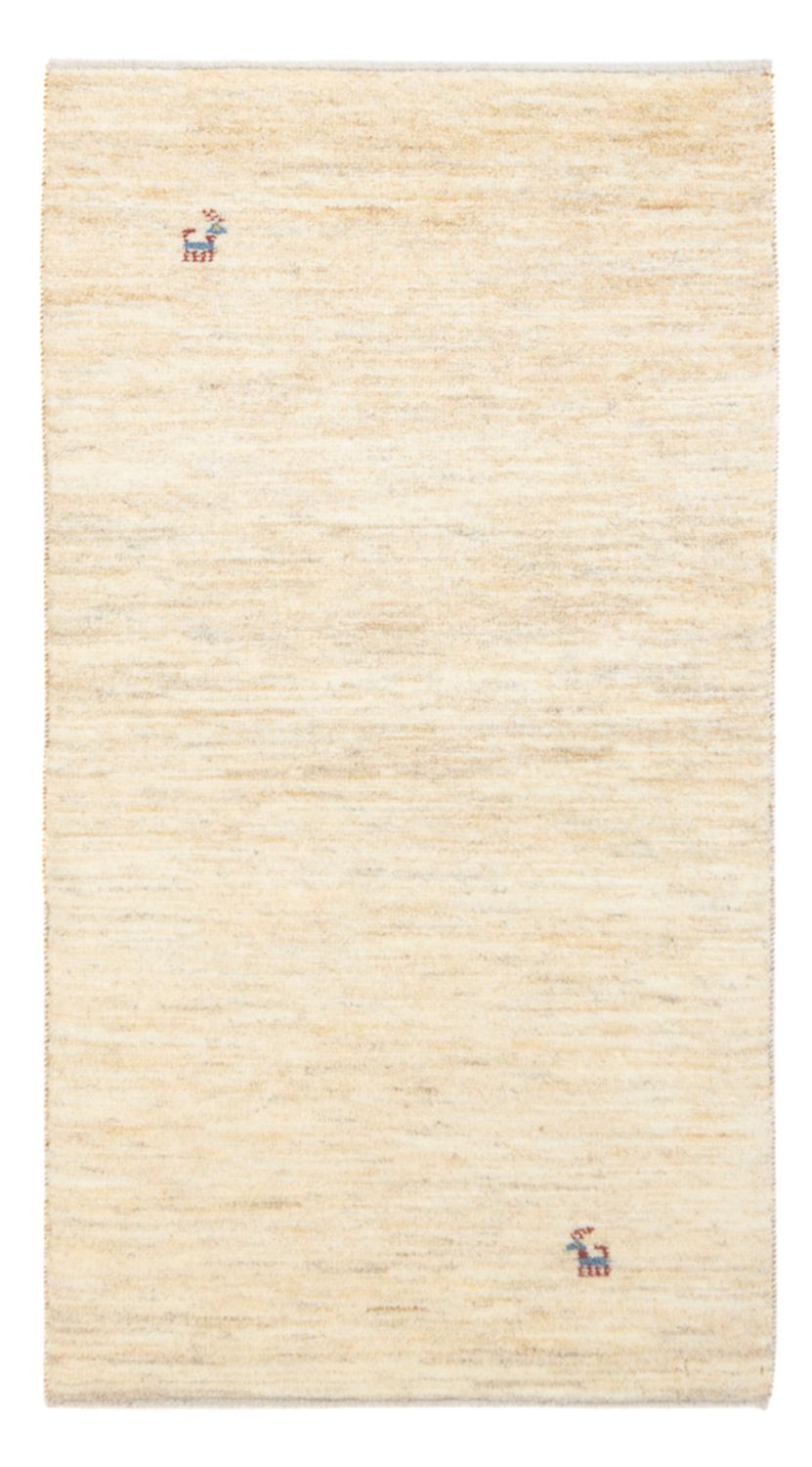 Gabbeh-matta - persisk - 139 x 71 cm - ljusbeige