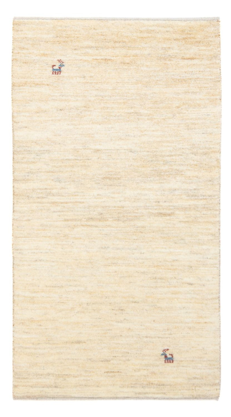 Gabbeh-matta - persisk - 139 x 71 cm - ljusbeige