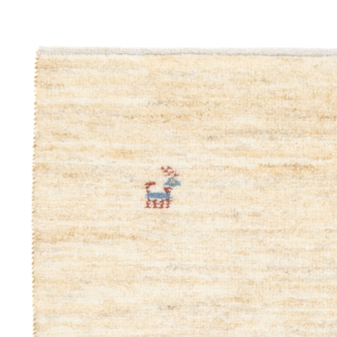 Gabbeh-matta - persisk - 139 x 71 cm - ljusbeige