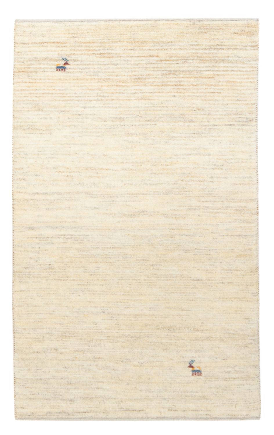 Gabbeh-matta - persisk - 137 x 73 cm - ljusbeige