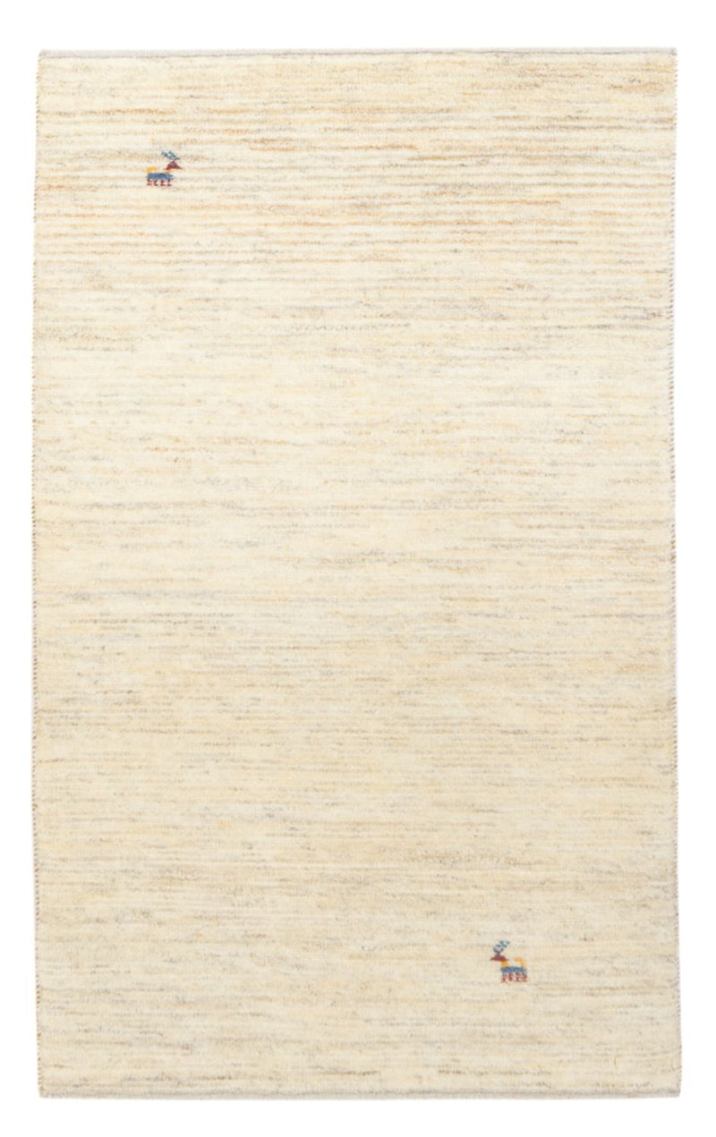 Gabbeh-matta - persisk - 137 x 73 cm - ljusbeige