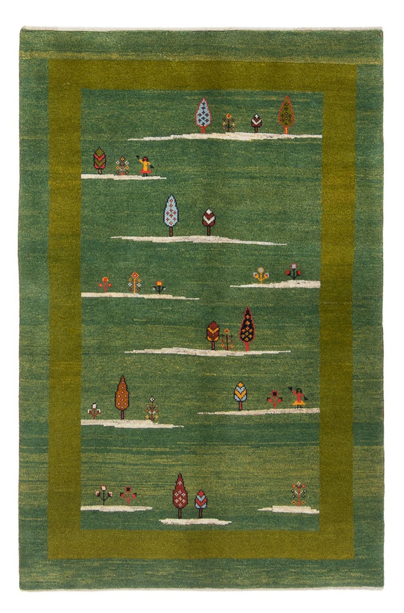 Gabbeh-matta - persisk - 183 x 120 cm - grön