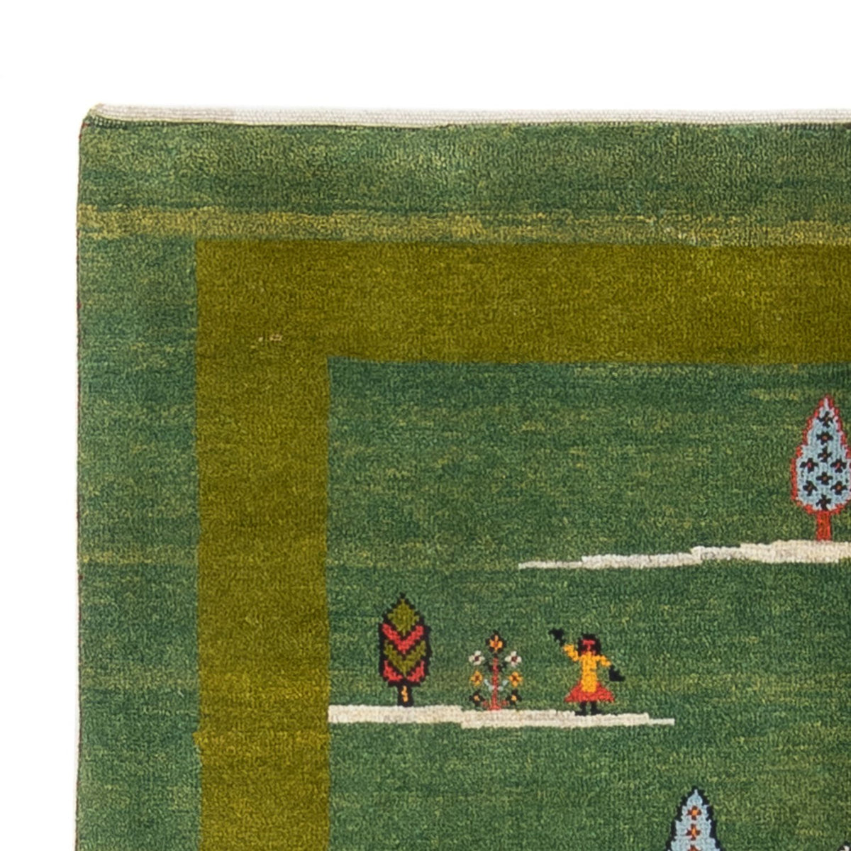 Gabbeh-matta - persisk - 183 x 120 cm - grön