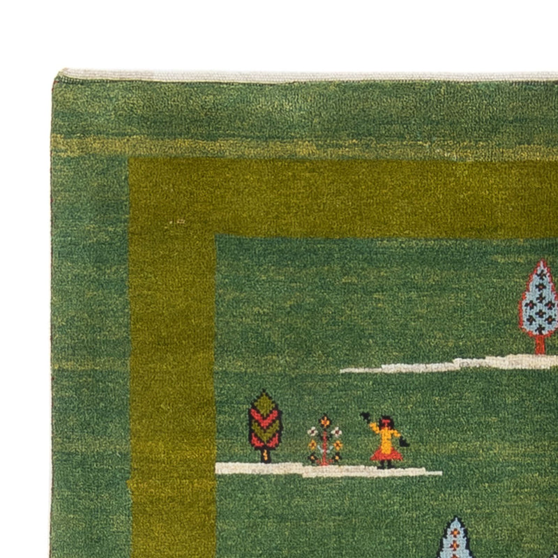 Gabbeh-matta - persisk - 183 x 120 cm - grön