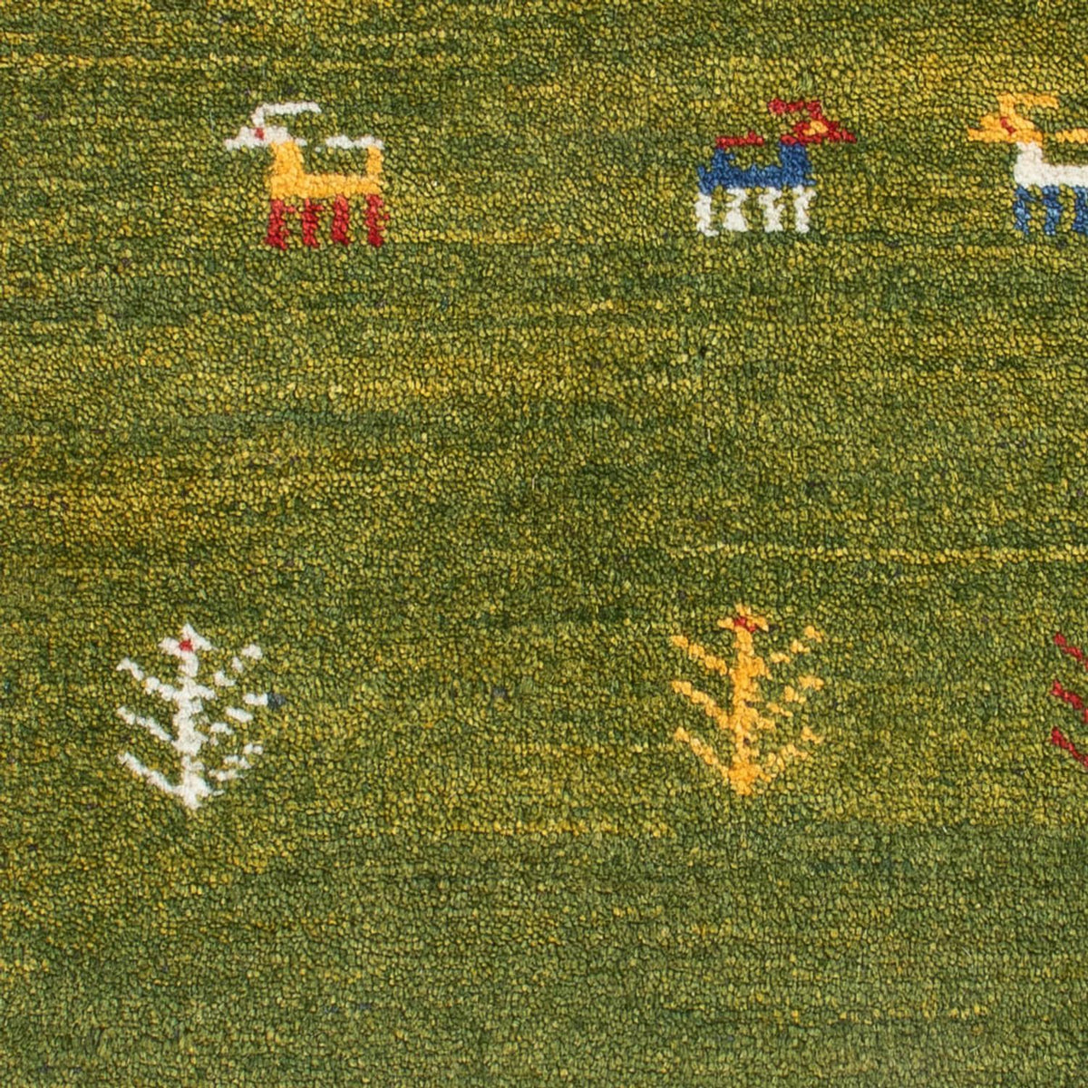 Gabbeh-matta - persisk - 86 x 58 cm - grön