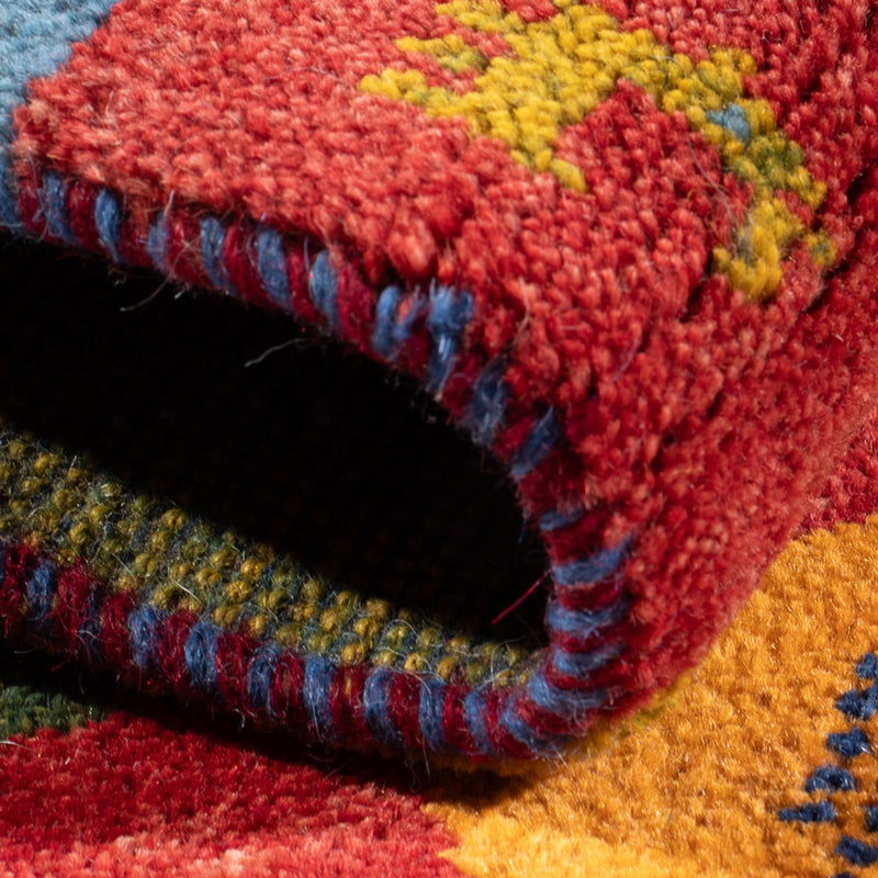 Gabbeh-matta - persisk - 90 x 63 cm - flerfärgad