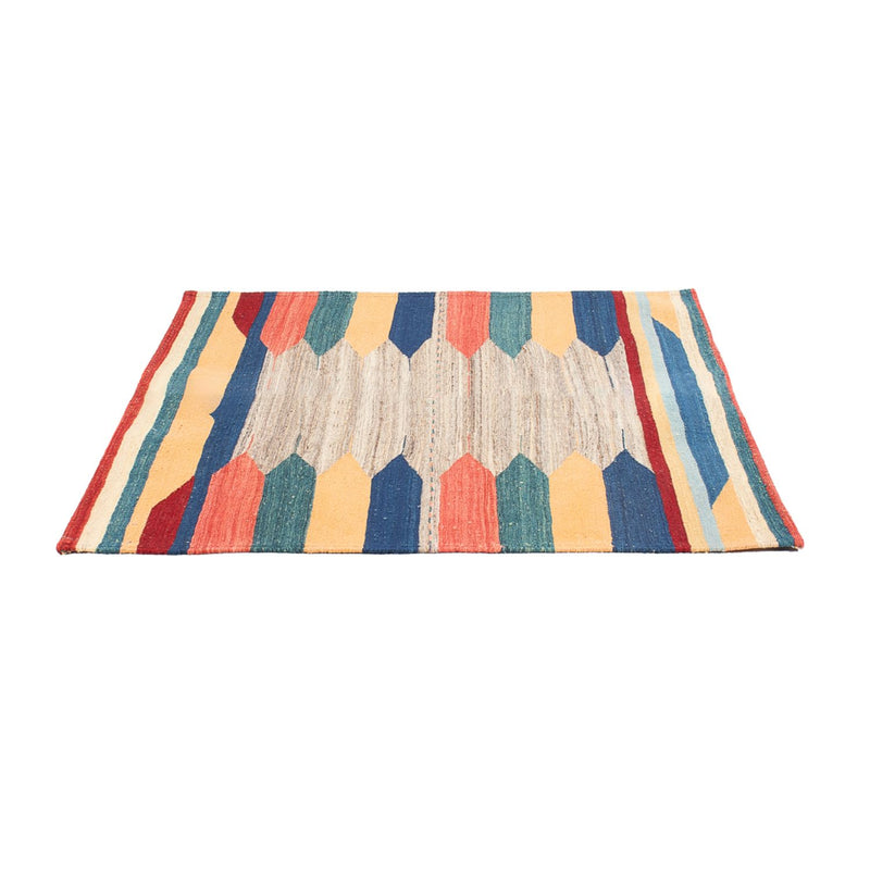 Kelim Carpet - orientalisk matta kvadrat  - 128 x 125 cm - mintgrön