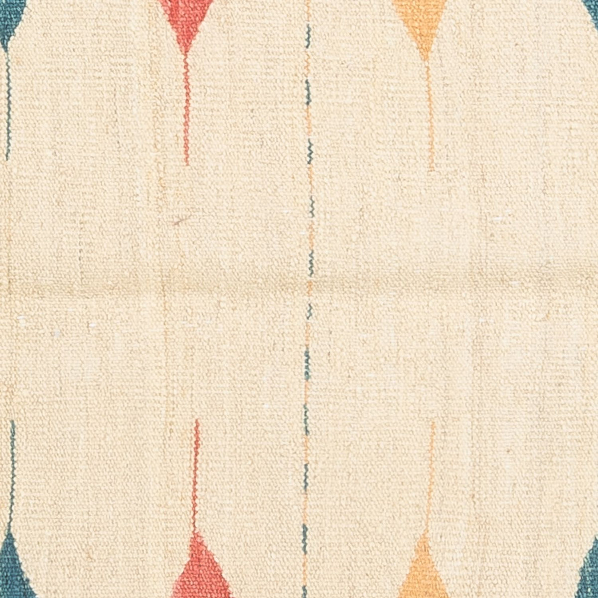 Kelim Carpet - orientalisk matta kvadrat  - 129 x 125 cm - mintgrön