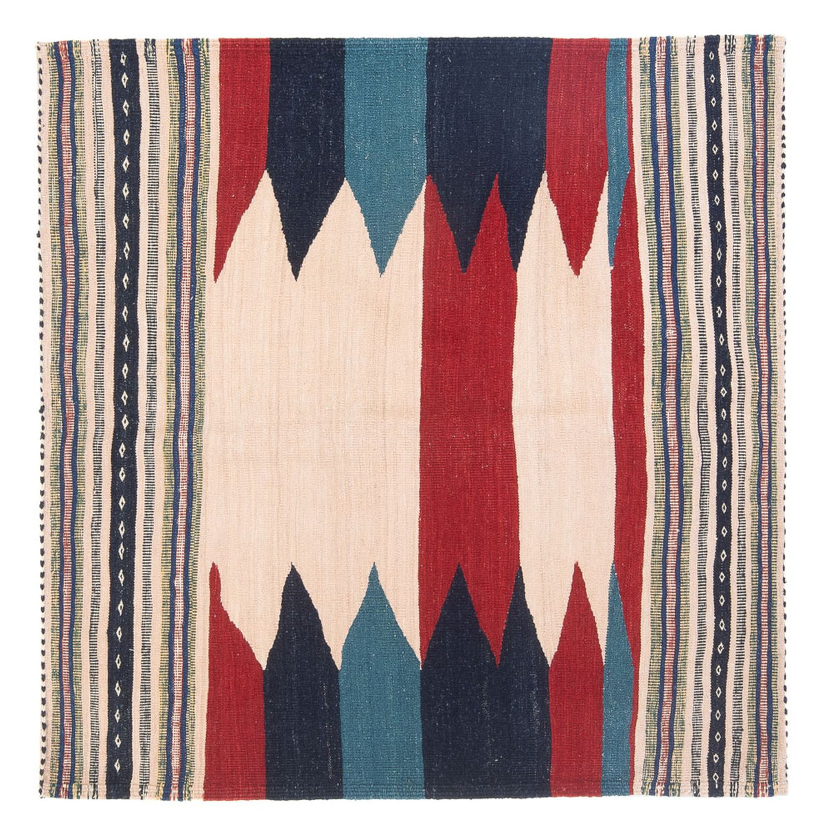 Kelim Carpet - orientalisk matta - 136 x 125 cm - mintgrön