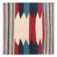 Kelim Carpet - orientalisk matta - 136 x 125 cm - mintgrön