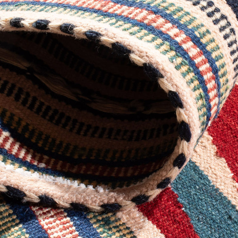 Kelim Carpet - orientalisk matta - 136 x 125 cm - mintgrön