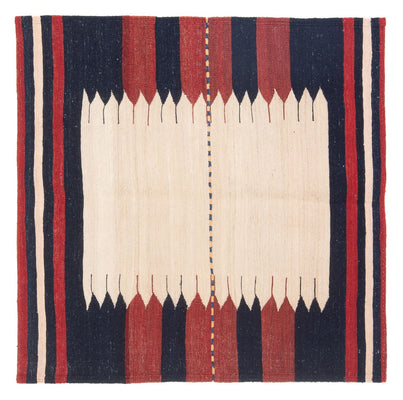 Kelim Carpet - orientalisk matta kvadrat  - 129 x 119 cm - mintgrön