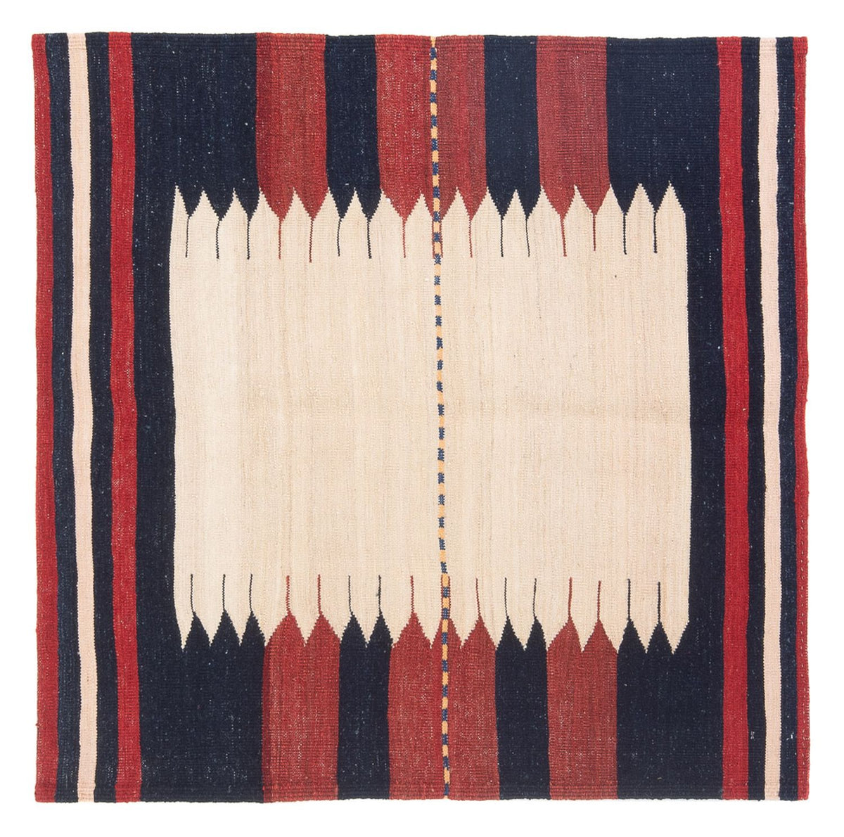 Kelim Carpet - orientalisk matta kvadrat  - 129 x 119 cm - mintgrön