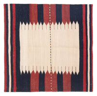 Kelim Carpet - orientalisk matta kvadrat  - 129 x 119 cm - mintgrön