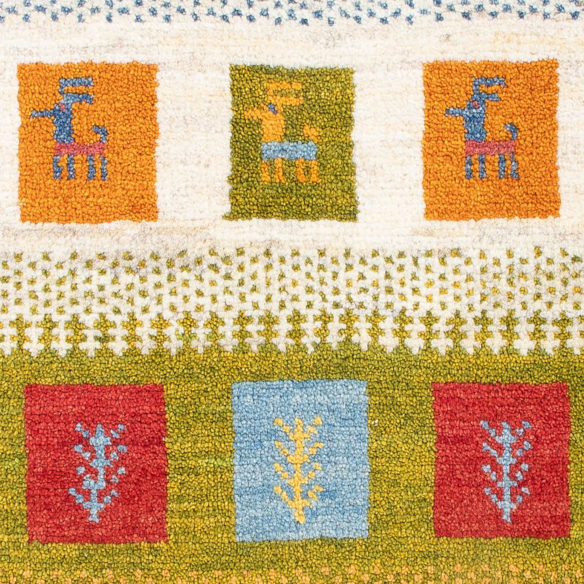 Gabbeh-matta - persisk - 90 x 60 cm - flerfärgad