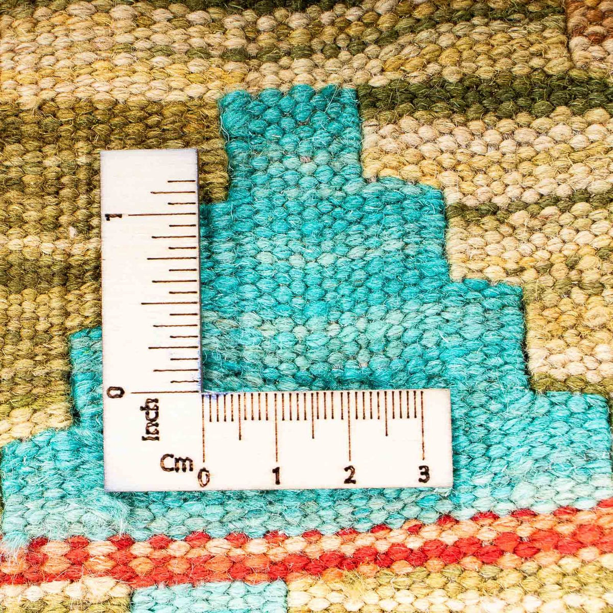 Kelim Carpet - Splash - 254 x 174 cm - turkos