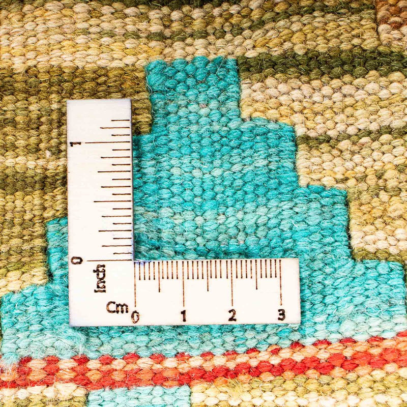 Kelim Carpet - Splash - 254 x 174 cm - turkos