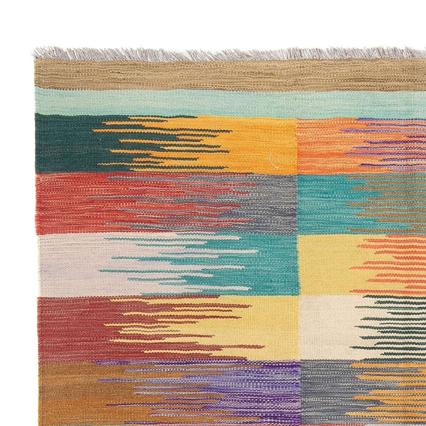 Kelim matta - trendig - 240 x 163 cm - flerfärgad