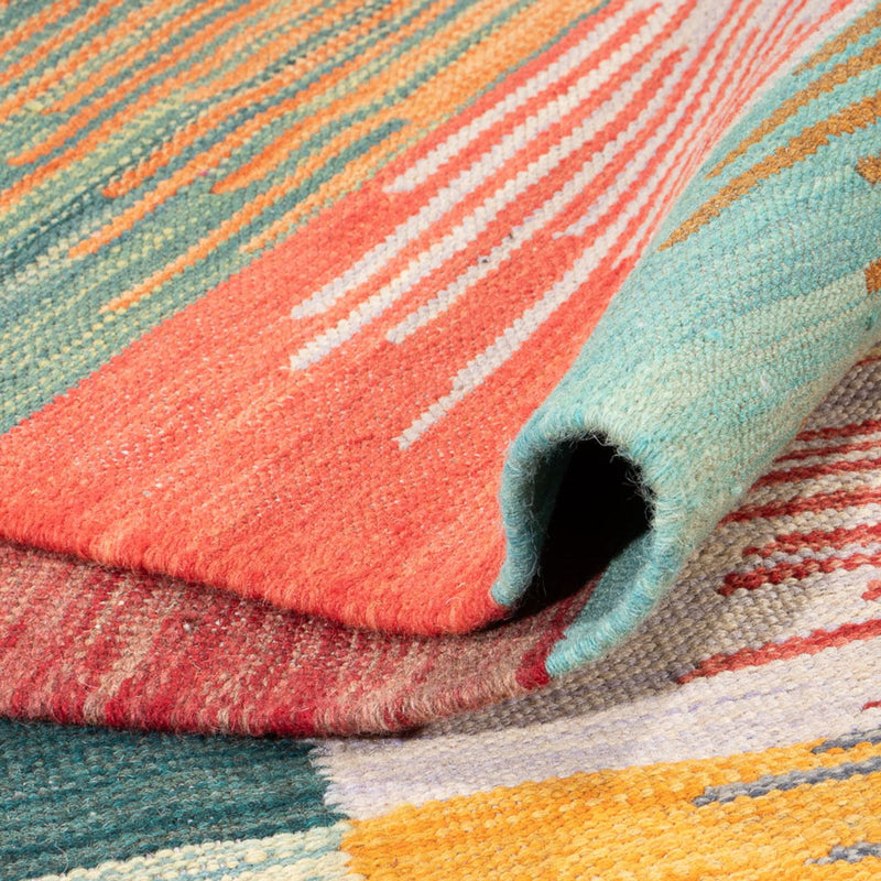 Kelim matta - trendig - 240 x 163 cm - flerfärgad
