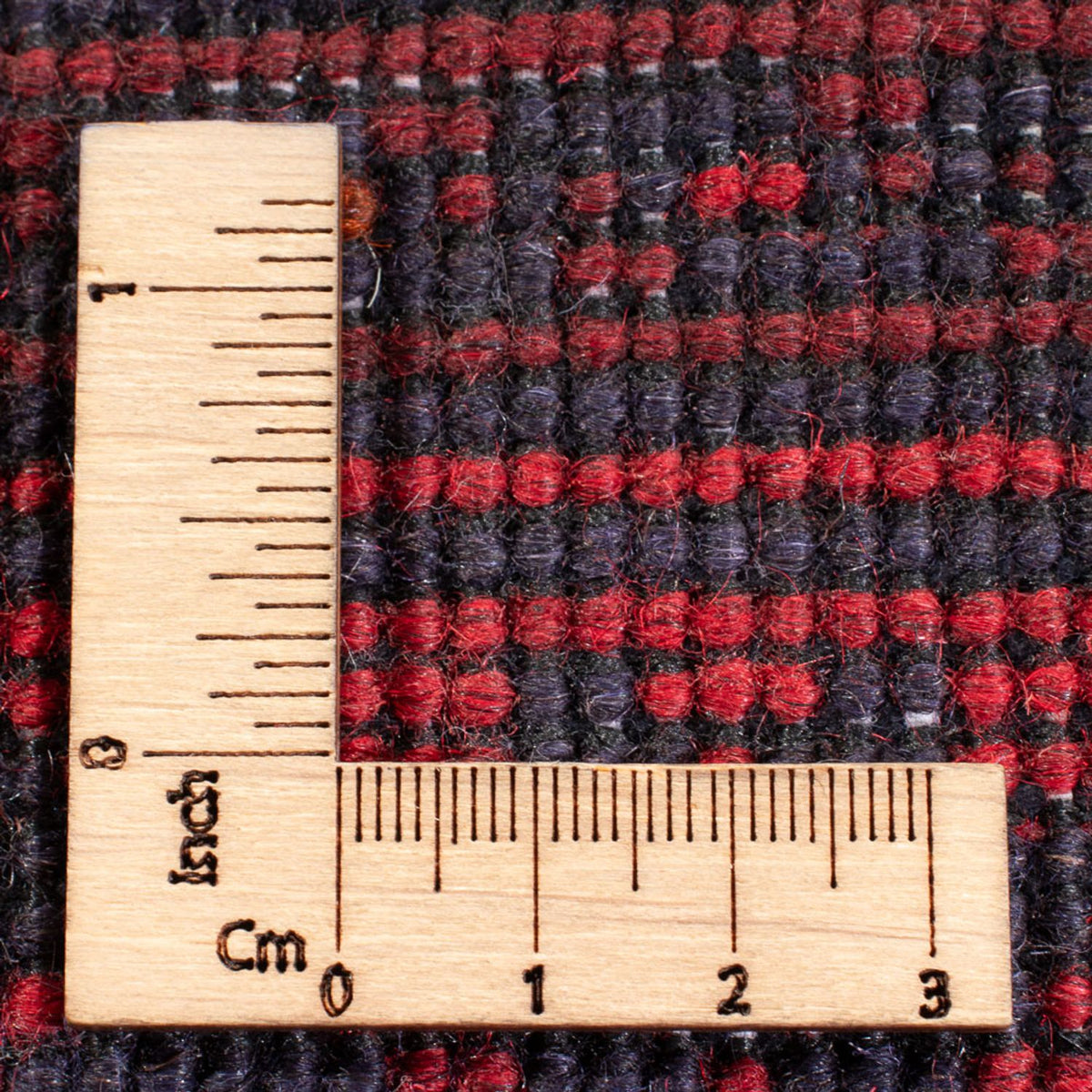 Afghansk matta - Kunduz - 200 x 152 cm - mörkröd