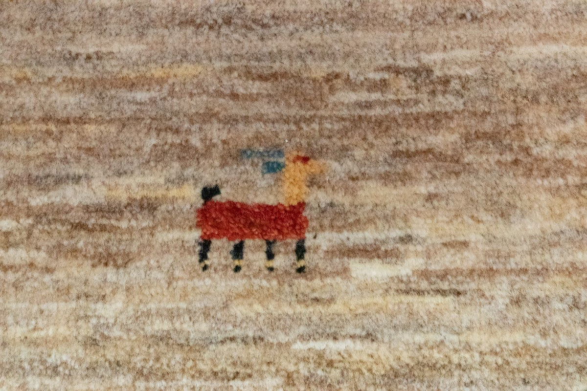 Gabbeh-matta - persisk - 60 x 40 cm - brun