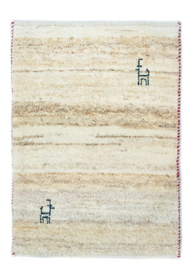 Gabbeh-matta - persisk - 60 x 40 cm - beige