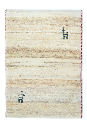 Gabbeh-matta - persisk - 60 x 40 cm - beige