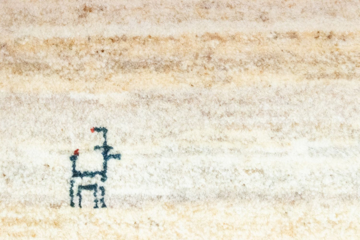 Gabbeh-matta - persisk - 60 x 40 cm - beige