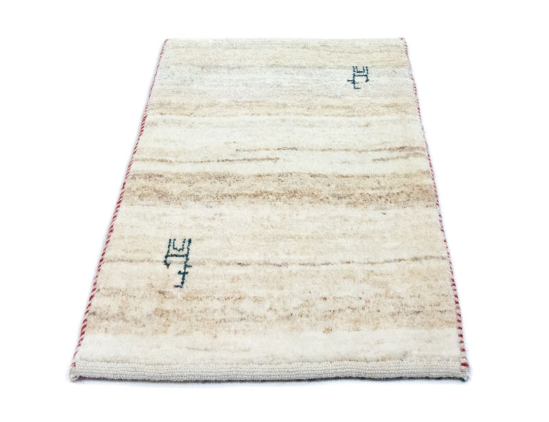 Gabbeh-matta - persisk - 60 x 40 cm - beige