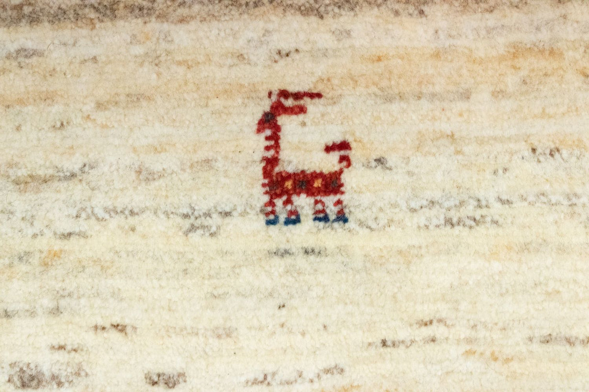 Gabbeh-matta - persisk - 60 x 40 cm - beige