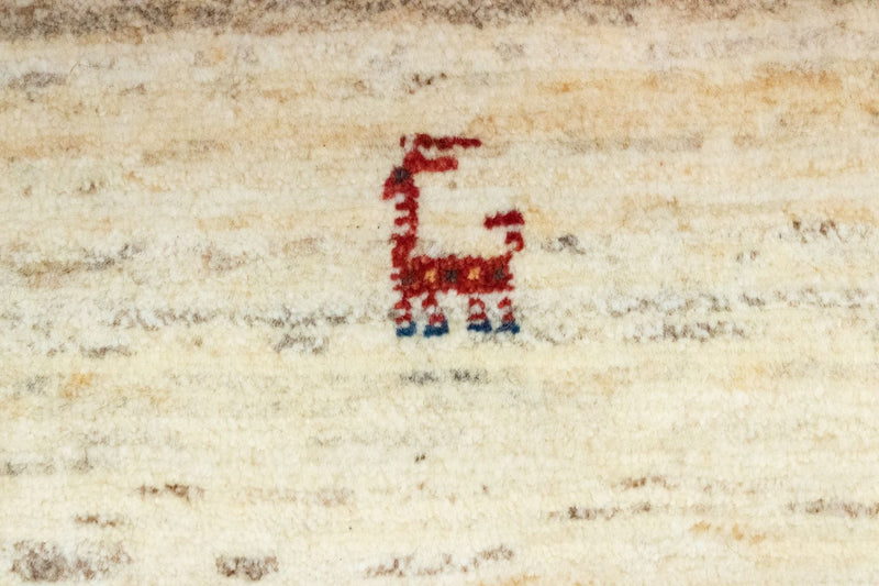 Gabbeh-matta - persisk - 60 x 40 cm - beige