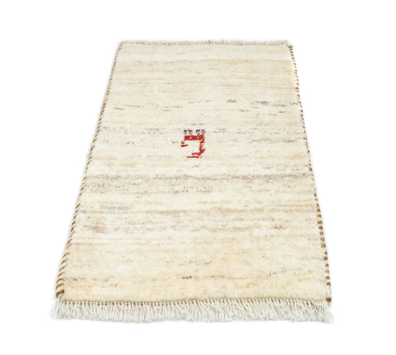Gabbeh-matta - persisk - 60 x 40 cm - beige